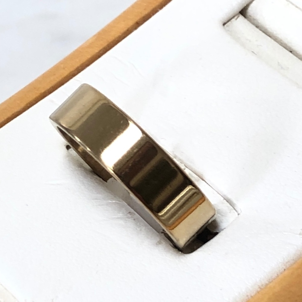 New Stainless Steel Yellow Men's Women's Wedding Wide Bands 6mm Flat Polished